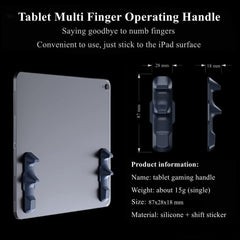 Rakizbe PUBG Controller for Tablet Anti Slip Tablet Game Grip, iPad Silicone Gaming Handle Multi Finger Operation Gamepad for Call of Duty/Knives Out/Rules of Survival