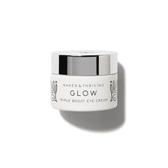 Naked & Thriving Glow Triple Boost Eye Cream Hyaluronic Acid & Squalane Hydrate, Moisturize & Nourish Vegan, & Naturally Derived Highly Concentrated Antioxidant Blend (15mL)