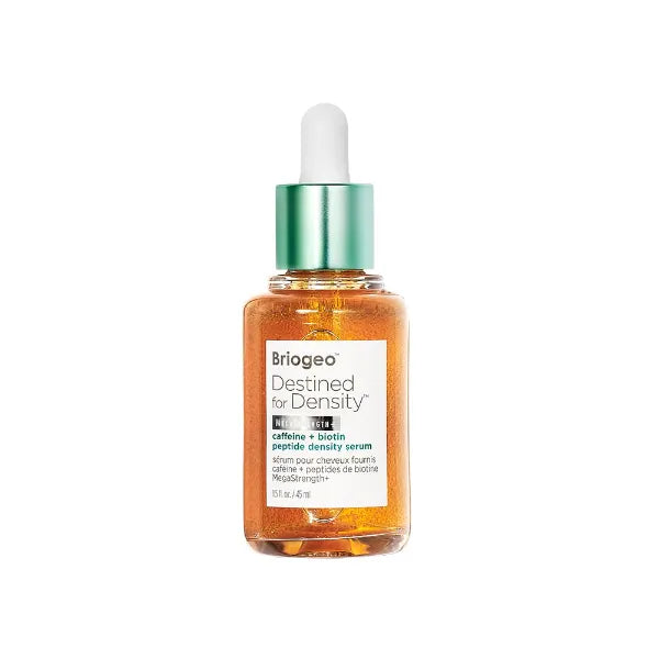 Briogeo Destined For Density MegaStrength+ Caffeine + Biotin Peptide Density Serum, Increases Hair Thickness and Volume, Fast-Absorbing & Non-Greasy, Fragrance-Free, Vegan, Cruelty-Free, 1.5 fl oz