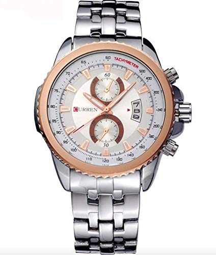 Curren Casual Watch For Men Analog Stainless Steel - 8053 - Silver