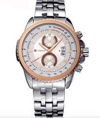 Curren Casual Watch For Men Analog Stainless Steel - 8053 - Silver
