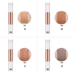 Women Facial Make Up Double-Headed Stick Portable Highlighter Shadow Bronzers Contouring Cosmetics for Professional, Type 1