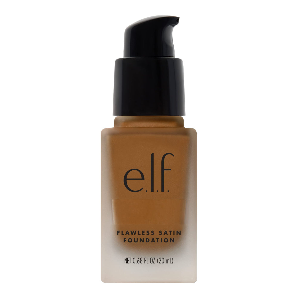 e.l.f. Flawless Satin Foundation, Lightweight & Medium Coverage, Semi-Matte Finish, Vegan & Cruelty-Free, Cinnamon, 0.68 Fl Oz (20mL)