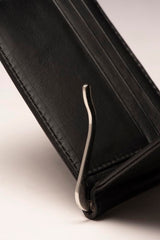 Birds of Passage Eagle RFID Money Clip Wallet | Handcrafted New Zealand Leather Wallet | | 6 Card Holder Slots & Cash Clip | Minimalist wallet with Ultra-Slim design | Ultra-soft & Luxurious (BLACK)
