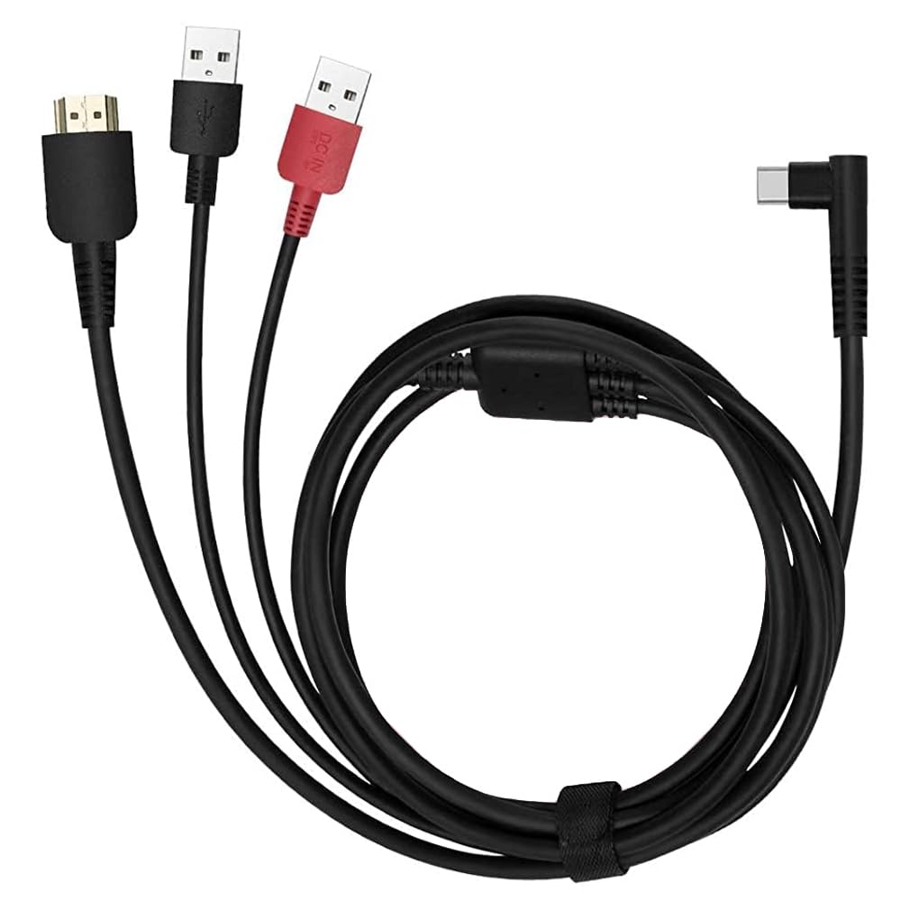 3-in-1 Cable CB05A for HUION Graphics Drawing Tablet Display Kamvas 12, Kamvas 13, Kamvas 16 (2021) with HDMI, Type C, USB A