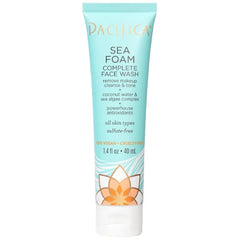 Pacifica Face Wash - Sea Foam Mini Travel Size, Skincare, Daily Gentle Foaming Cleanser, Makeup Remover, Face Cleanser, Skin Care, For Combination and Oily Skin, Vegan, 1.4 fl oz (1 Count)