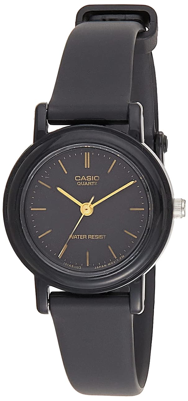 Casio Analog Display Quartz Watch For Women Black/Black/Gold