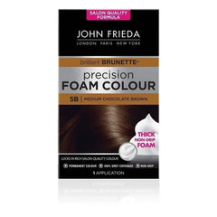 John Frieda Precision Foam Color 5B, Salon Finish Hair Dye, 100% Gray Coverage, Medium Light Brown, 1 Count (Pack of 1)