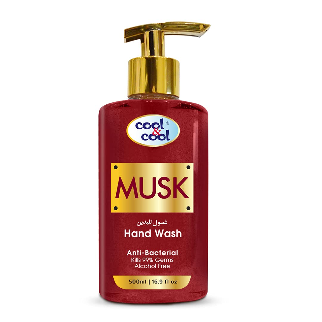 Cool & Cool Arabic Series Musk Hand Wash -500Ml - Antibacterial, Alcohol-Free, Moisturizing with Vitamin E, 99% Germ-Killing Formula