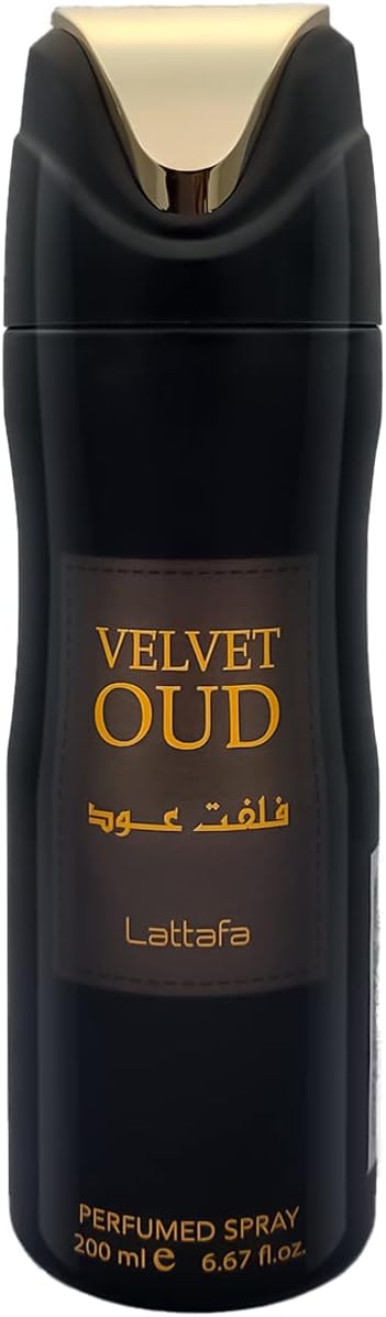 Lattafa Velvet Oud and Hayaati Deodorant Spray Premium and Most Recommended Imported Body Spray for Long Lasting Refreshing Fragrance 200ml Each for Men and Women.