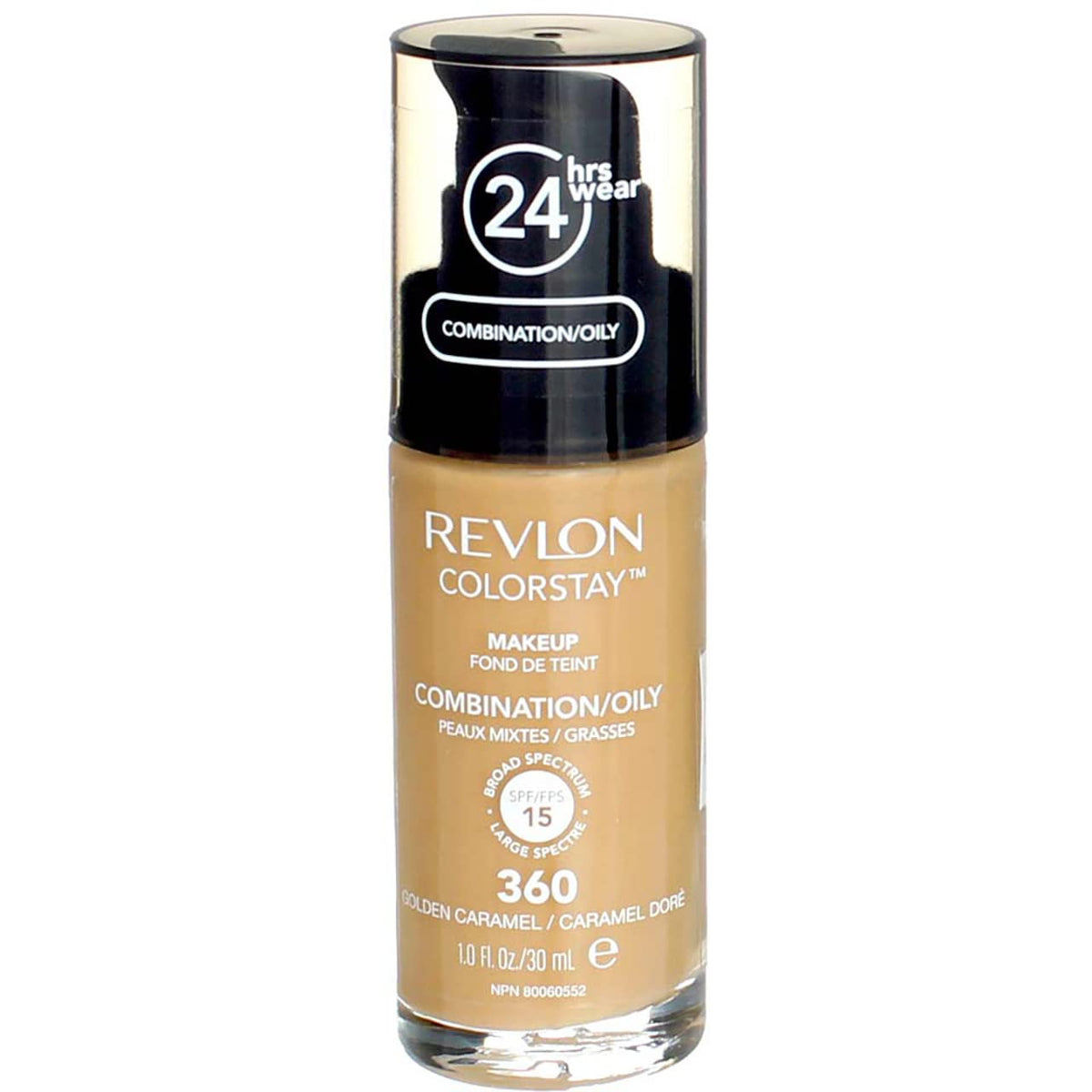Revlon ColorStay Makeup Foundation For Combination Oily Skin, Golden Caramel 360, SPF 15, 1 fl oz (Pack of 1)