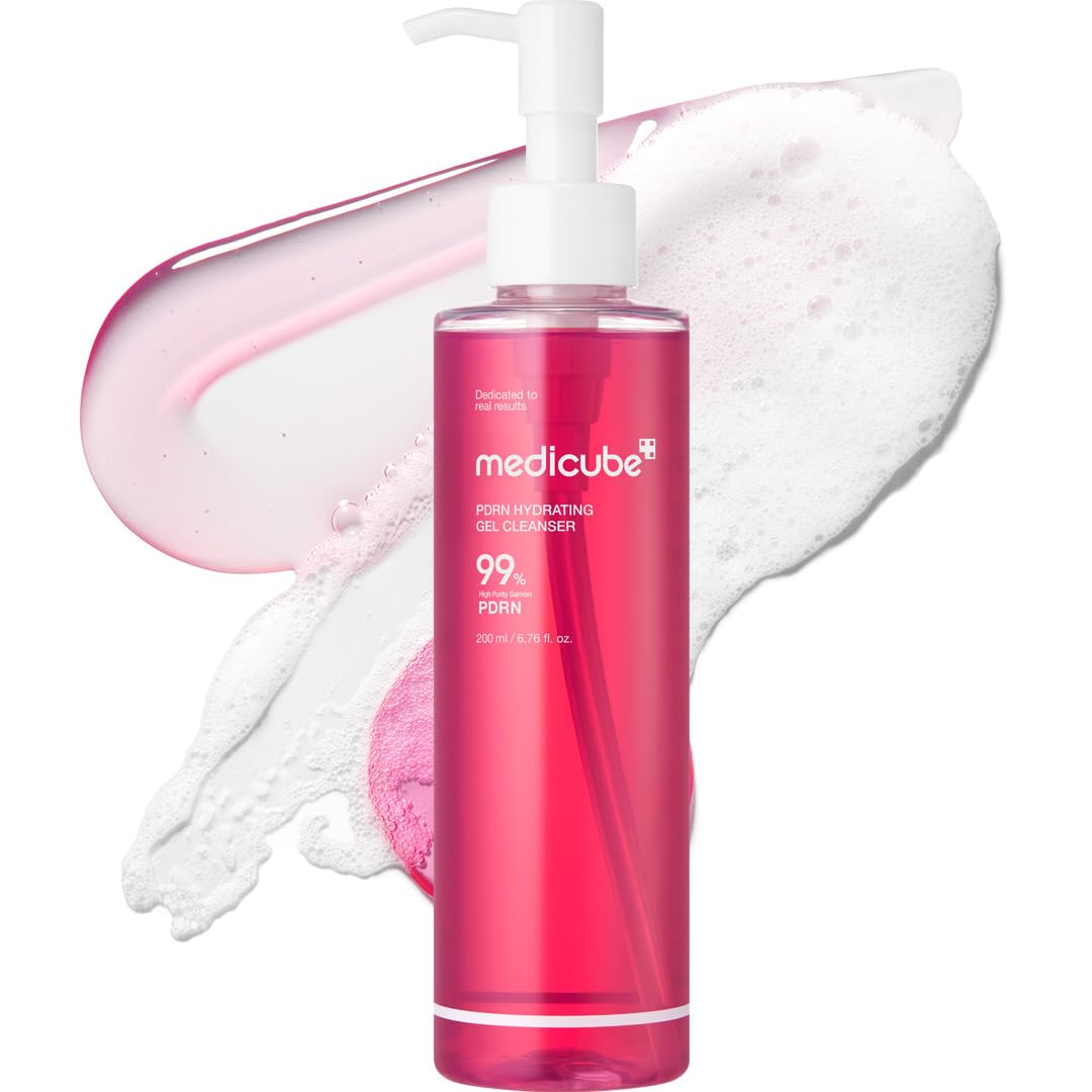 medicube PDRN Jelly to Foam Cleanser Low pH Hydrating Daily Face Wash for All Skin Types With PDRN, Collagen & LHA | Gentle Pore Care & Radiant, Balanced-Looking Skin - 200ml