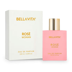 BellaVita Luxury ROSE Ramadan Gift Perfume for Women | Sweet Floral & Oriental Eid Women’s Perfume with Amber Vanilla, Black Currant, Rose & Jasmine | Vegan & Cruelty-Free Vanilla Perfume, 100ml