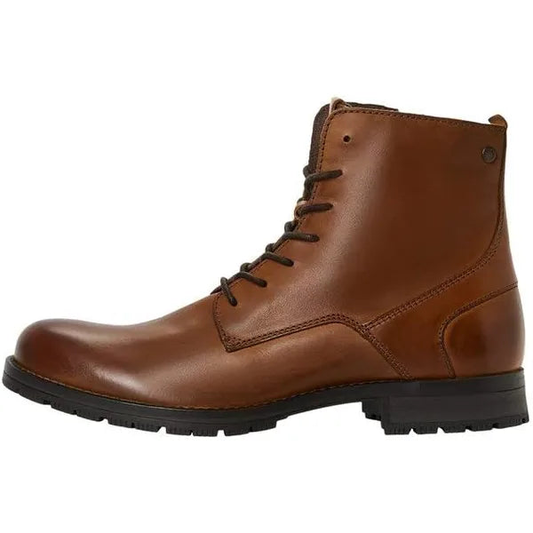 Jack & Jones Mens Orca Leather Anthracite Boots