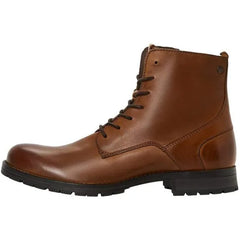 Jack & Jones Mens Orca Leather Anthracite Boots