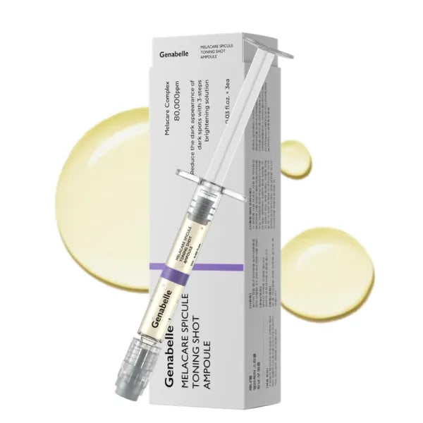 Genabelle Melacare Spicule Toning Shot Ampoule – Skin Clarifying Serum with 80,000ppm Melacare Complex – Spicule Technology for Glow, Pore Refining & Hydration – 0.03 fl oz* 3ea