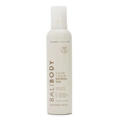 Bali Body Clear 1 Hour Express Self Tanner – Fast-Acting, Weightless Self Tanner for Natural Bronze – No-Transfer, Hydrating Quick Tan Mousse for Smooth, Radiant Skin, 7.61 Fl Oz
