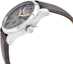 Bulova Men's Classic Wilton 6-Hand Chronograph Quartz, Luminous Hands, Textured Dial, Roman Numeral Markers - Gray