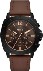 Fossil Privateer Chronograph Brown Leather Watch - BQ2820