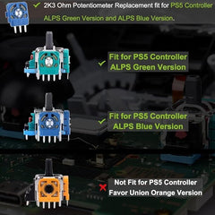 20pcs 2K3 Ohm Potentiometer Replacement for PS5 Dualsense Controller, Trim Pot Resistor Thumbstick Module Sensor with Repair Kit for ALPS Analog Joystick