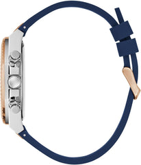 GUESS P SLV CS W/P RS GLD TR/SUN BLUE MF DL/BLUE SILICONE/BLUE SMTH LTR STRP STRP