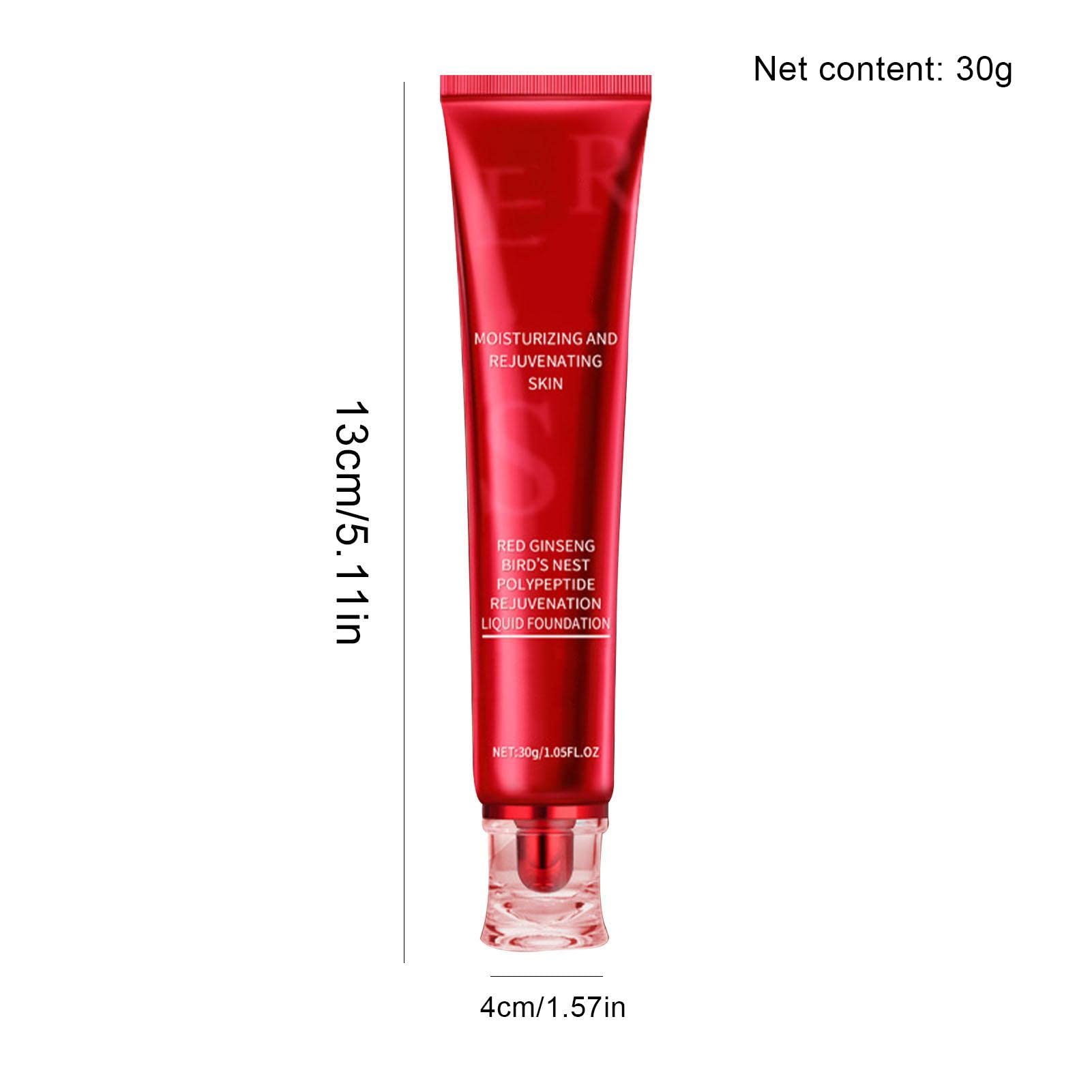 Foundation Liquid - 30g Long-Lasting Concealer Matte Foundation - Full Coverage Oil Control Long-Lasting Concealer Red Ginseng Matte Foundation