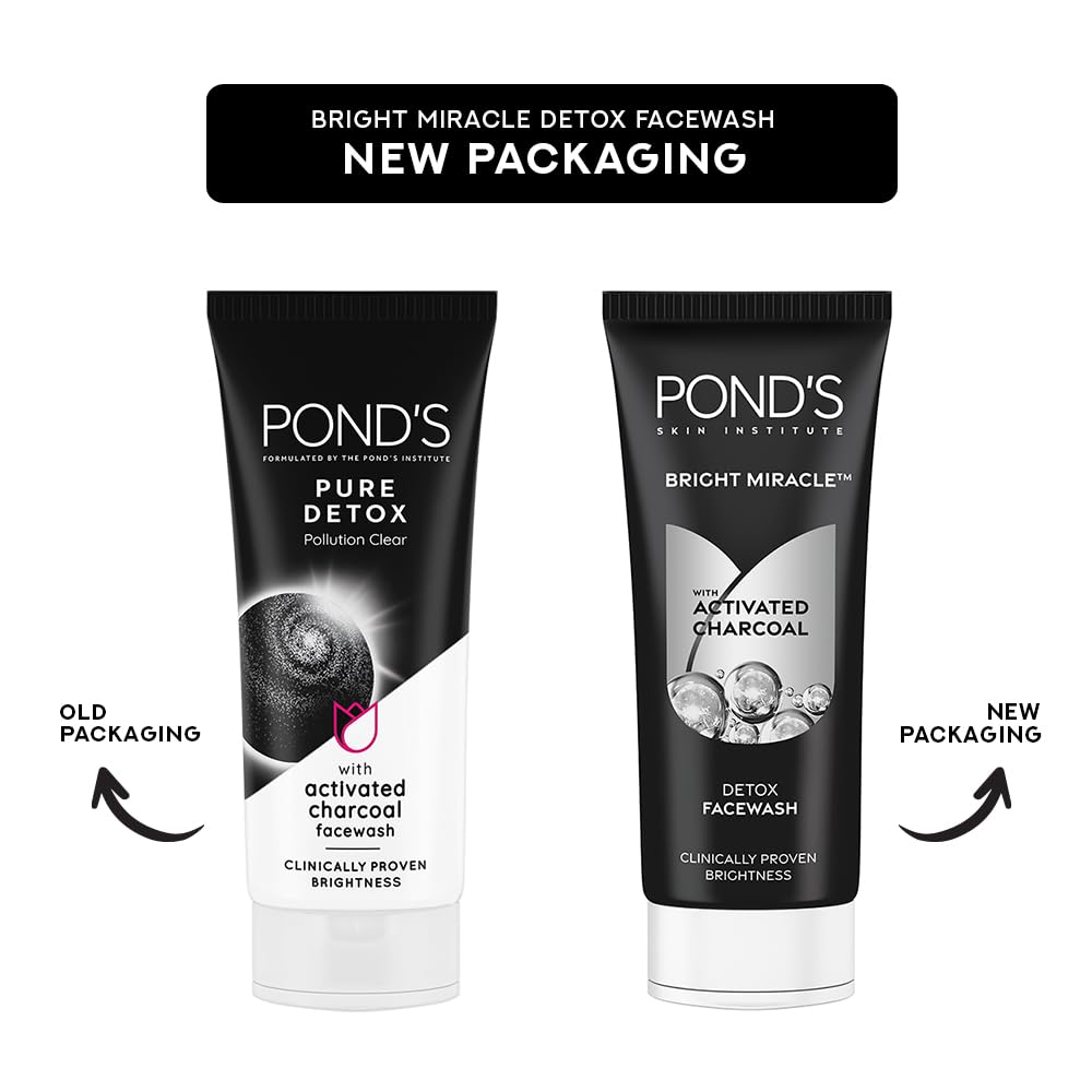 POND'S Pure Detox Anti-Pollution Purity Face Wash With Activated Charcoal, 100 G