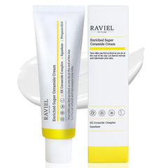 RAVIEL Enriched Super Ceramide Cream | Skin Barrier moisturizer | Hydrating Nourishing with Hyaluronic Acid, Niacinamide for Sensitive skin | Korean skin care