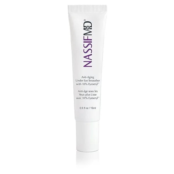 NassifMD Under Eye Smoother Firming Cream, Anti Aging Eye Cream for Dark Circles, Puffiness & Wrinkles
