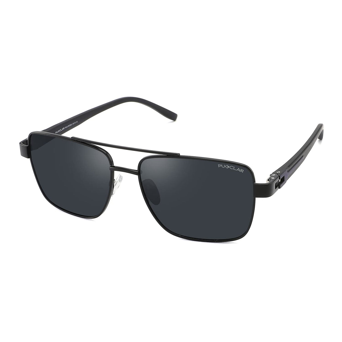 PUKCLAR Pilot Men Polarized Sunglasses Lightweight Rectangular Sunglasses for Man Women with UV400 Protection for Driving Golf