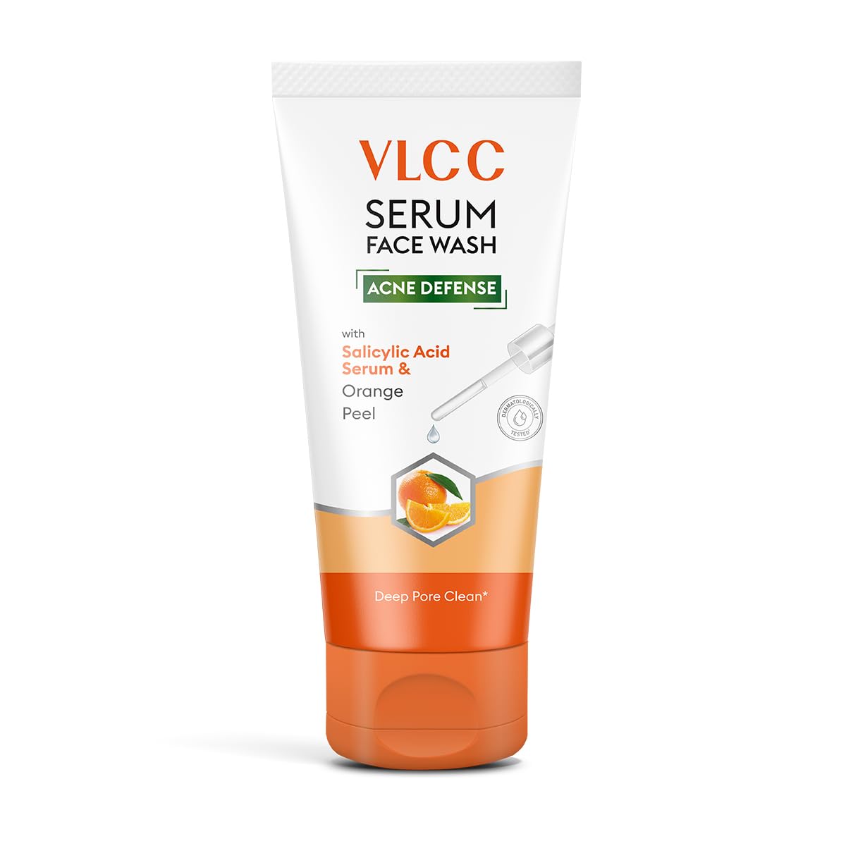VLCC Serum Facewash - 100ml | with Salicylic Acid Serum to Unclog Pores & Orange Peel for Deep Pore Cleansing Skin and Gently Exfoliates | Dermatologically Tested