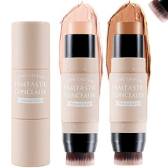 MAKINGTEC 2 PCS Contour Highlighter Stick with Brush -Bronzer Pen, Face Brightens Shades Pencil, Highlighting Shade, Highlight Shaping Stick, Waterproof, Longwear Makeup(01 and 04)