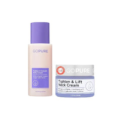 goPure Neck & Belly Firming Duo, Tighten & Lift Neck Cream, Body Firming Moisturizer for Visible Cellulite & Stretch Mark Reduction, 2 piece set