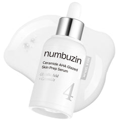 numbuzin No.4 Serum | Ceramide AHA Glazed Skin Prep Serum | Exfoliating, Skin Barrier Repair, Face peel, Korean Glass Face | Glycolic Acid, PHA, Ceramides, Panthenol | 1.01 fl.oz
