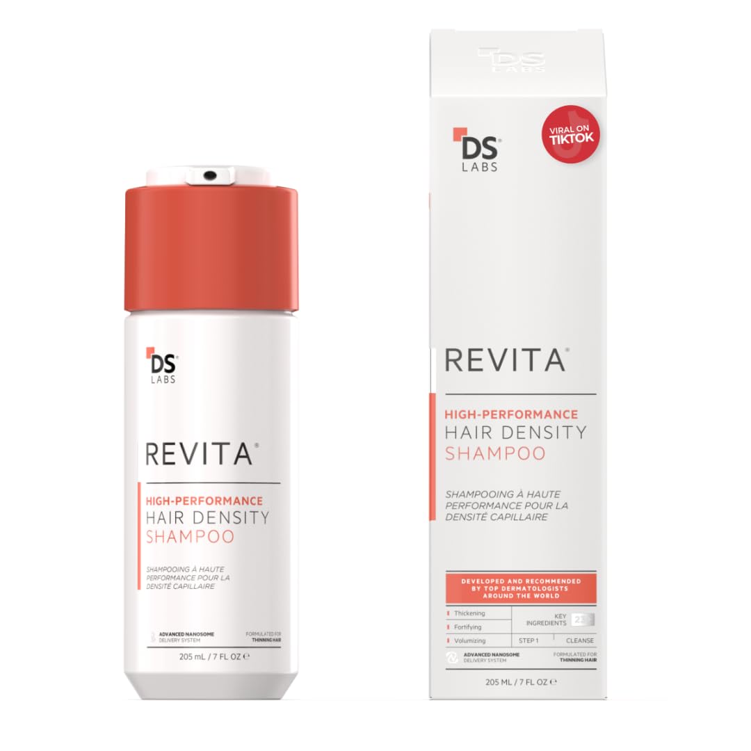 Revita Shampoo For Thinning Hair by DS Laboratories - Volumizing and Thickening Shampoo for Men and Women, Shampoo to Support Hair Growth, Hair Strengthening, Sulfate Free, DHT Blocker (205ml)