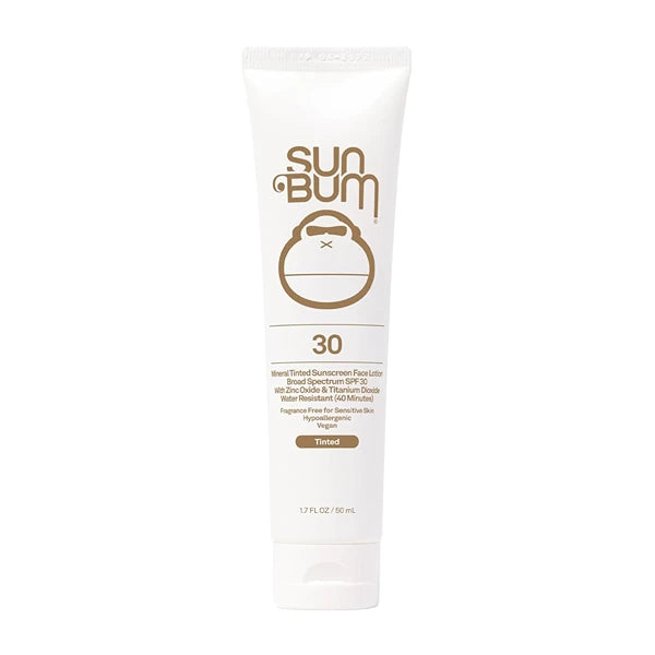 Sun Bum Mineral SPF 30 Tinted Face Sunscreen, 1.7 oz – Matte Primer, Broad Spectrum UVA/UVB Protection with Vitamin E, Hawaii 104 Compliant
