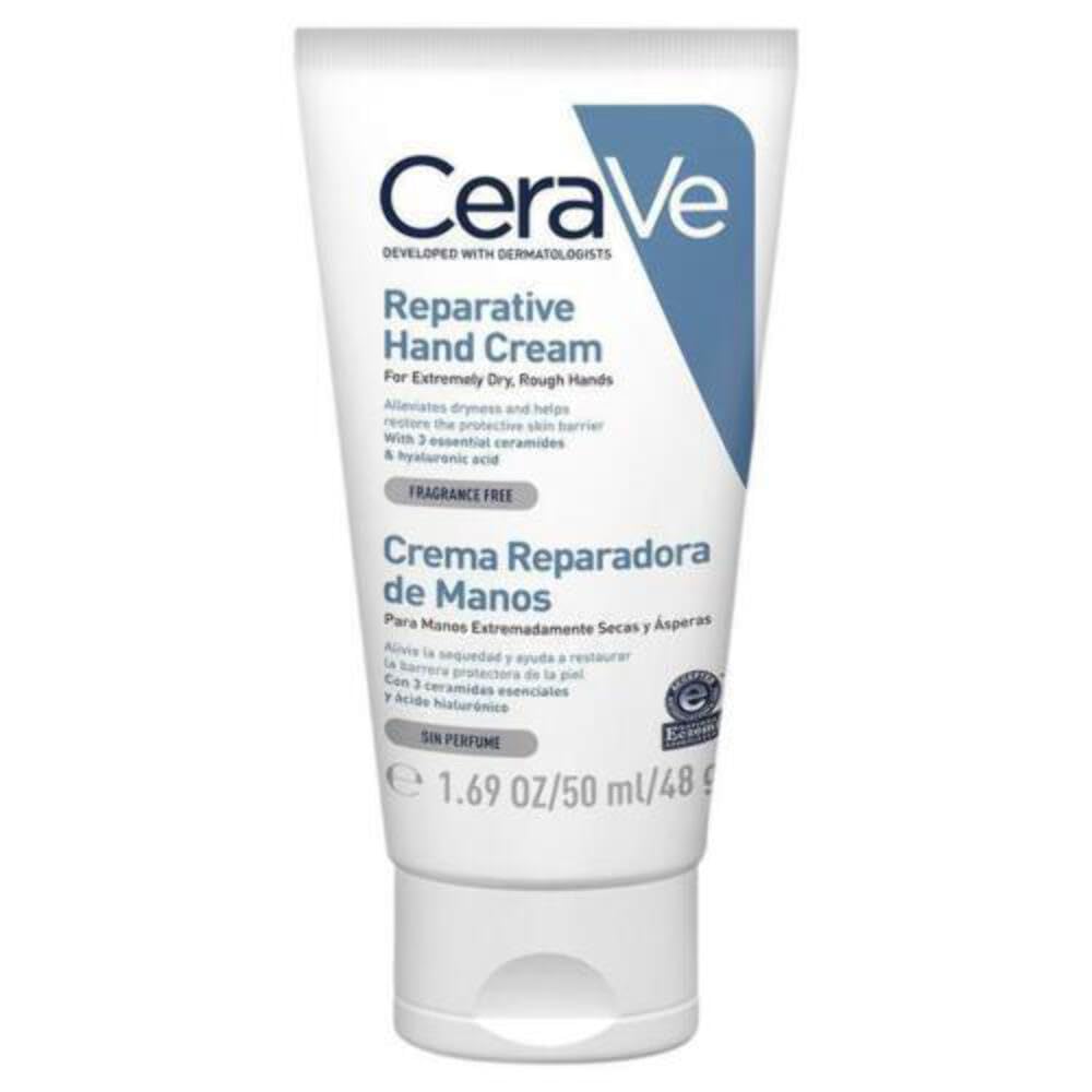 Cerave Reparative Hand Cream For Dry And Rough Hands 50Ml With Glycerin And 3 Essential Ceramides