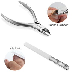 MR.GREEN 4 Pcs Manicure Set, Pedicure Sets, Nail Clipper Stainless Steel Professional Nail Cutter with Travel Case - 4count