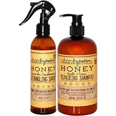 Urban Hydration Honey Health and Repair Shampoo and Detangler Duo Pack | Sulfate, Paraben and Dye Free, Cleanses, Detangles, Hydrates, Tames Frizz, and Repairs For Soft and Shiny Hair, All Hair Types