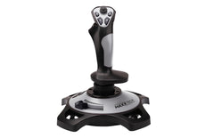Maxx Tech USB Joystick, 12 Programmable Buttons, 8-Way HAT Switch, Rudder & Throttle Control, For PC