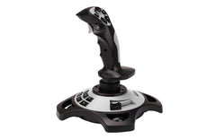Maxx Tech USB Joystick, 12 Programmable Buttons, 8-Way HAT Switch, Rudder & Throttle Control, For PC