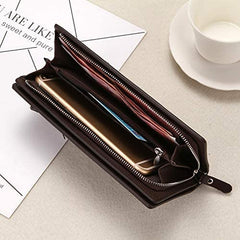 Curewe Kerien Business Card Wallet For Men - Leather, Brown