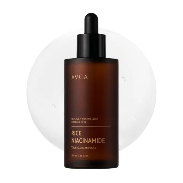 AVCA Rice + Niacinamide Radiance Serum 100ml (3.38oz) - K-Beauty Hydrating Face Serum with 5% Niacinamide & Rice Extract for Even Tone, Oil Control & Texture Refinement