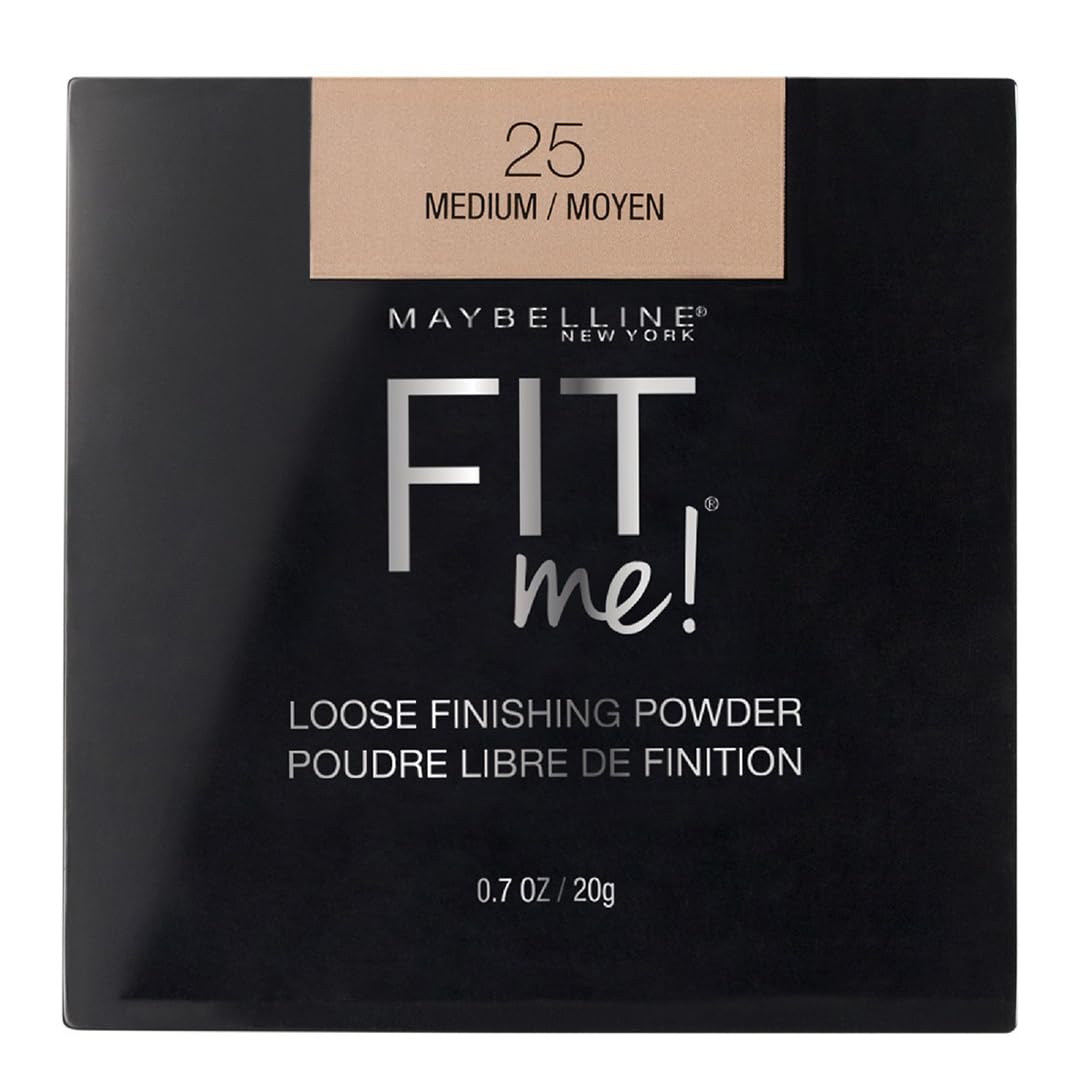 Maybelline New York Fit Me Loose Finishing Powder, Medium, 0.7 oz.