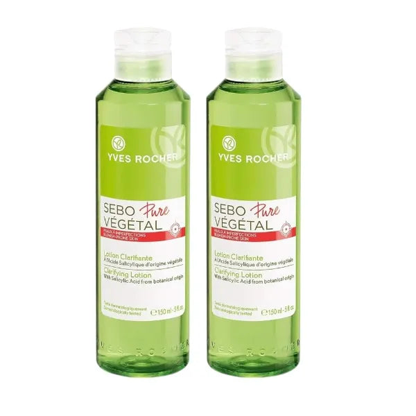 Yves Rocher Sebo Pure Vegetal Clarifying Lotion Set of 2, 150 ml / 5 fl.oz