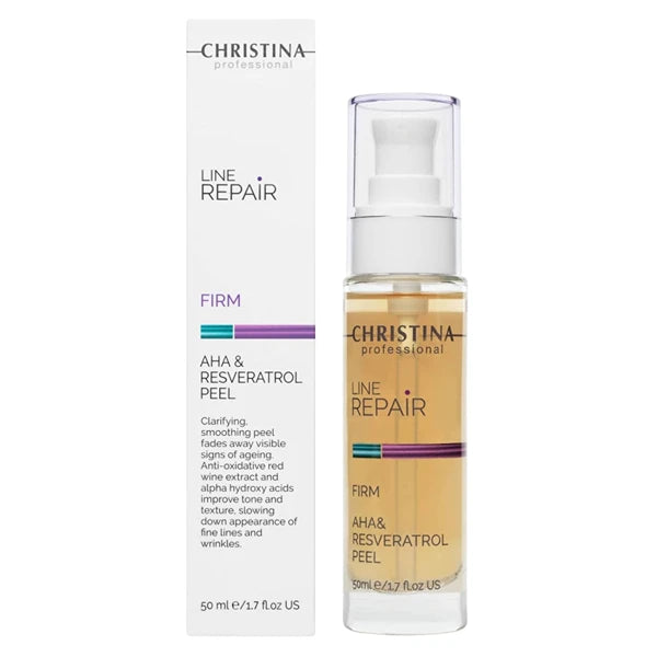Christina Line Repair Advanced AHA & Resveratrol Facial Peeling with Glycolic Acid | Skin Renewal, Exfoliation and Rejuvenation | Moisture Saturation and Skin Smoothing 75ml
