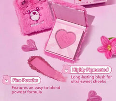 Shiglam Cuddle Time Powder Blush by Axe Care Bears, Highly Pigmented, Fade-Free, Long-Lasting, Natural (Fab-U-Lose, 5g)