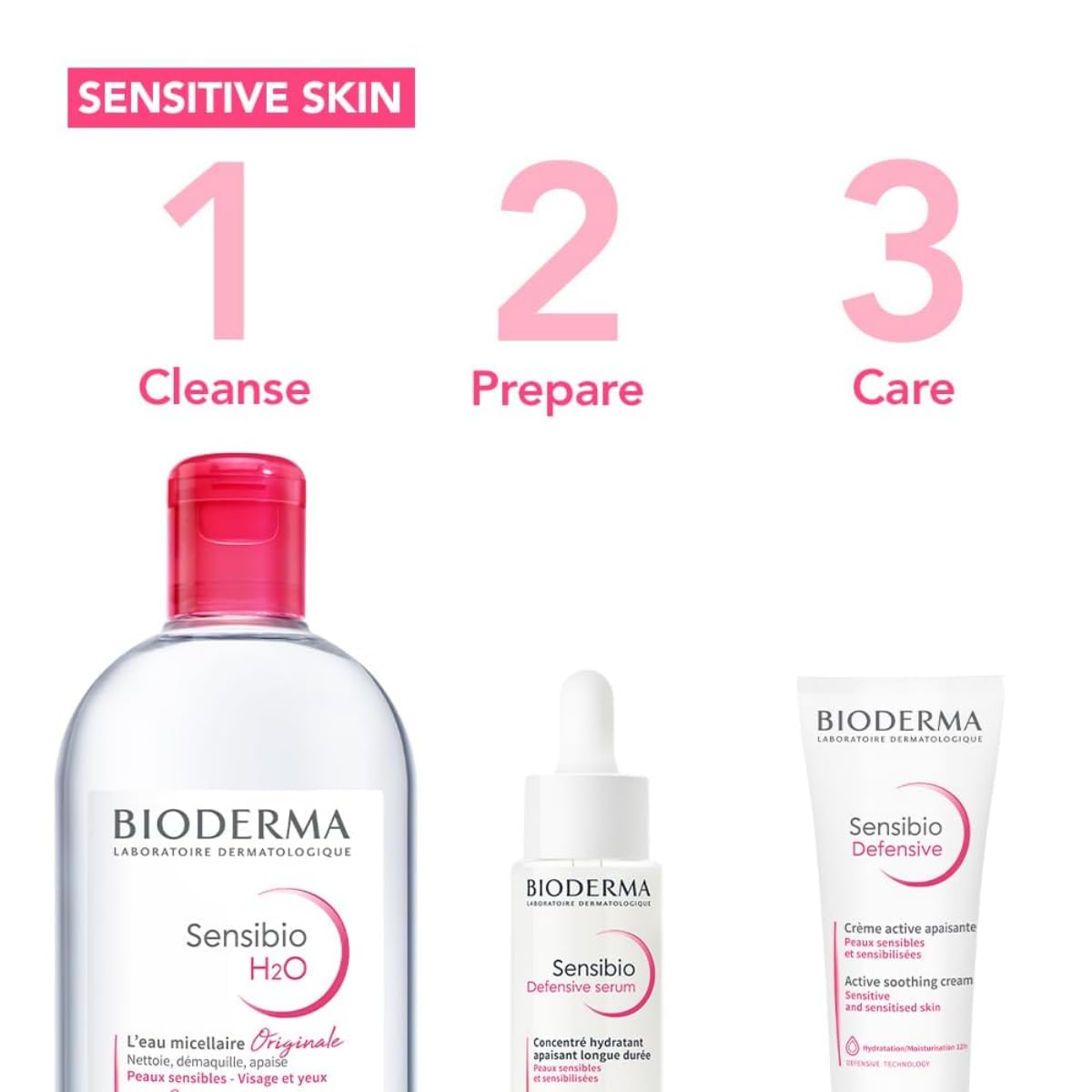 Bioderma Sensibio H2O Make-Up Removing Micellar Water - Sensitive Skin, 500ml