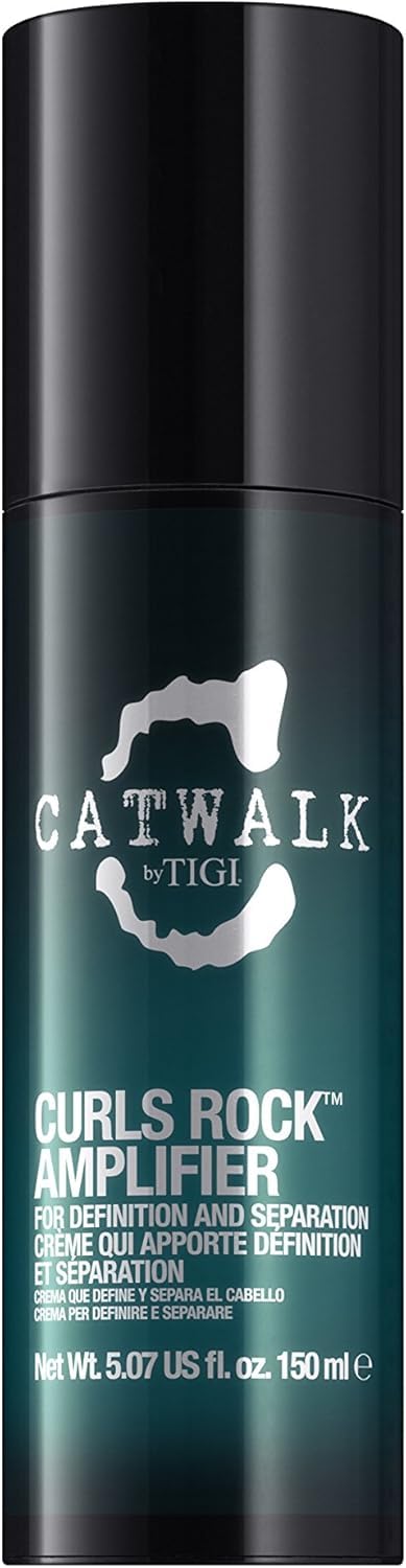 TIGI Curls Rock Amplifier - Premium Curly Hair Cream - For Curl Hold & Frizz Protection - For Wavy & Curly Hair - Finish on Wet Hair & Air Dry - 5.07oz