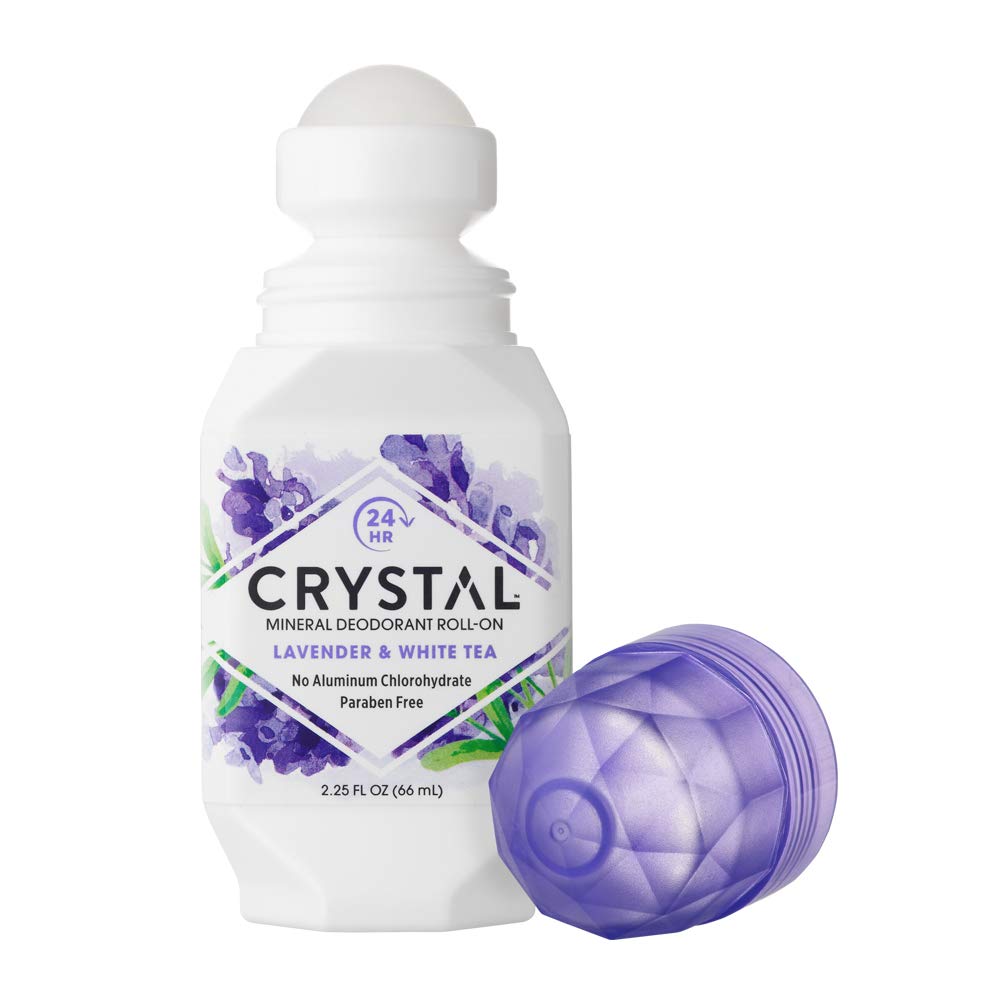 Crystal Essence Mineral Deodorant Roll On Lavender & White Tea 2.25 Oz Pack of 12